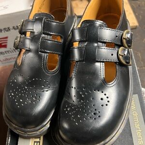 Dr. Martens Black Leather Mary Jane Shoes